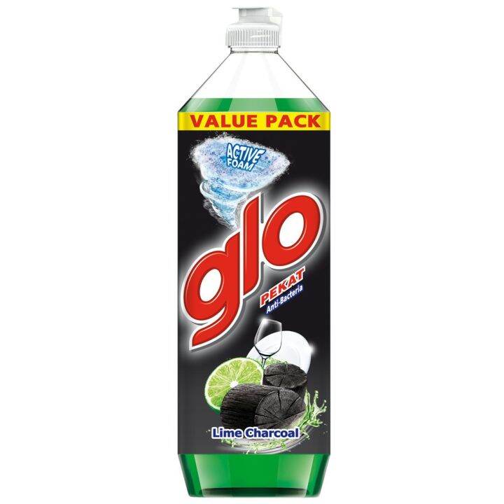 Glo Active Foam Lime Charcoal Dishwashing Liquid 900ml Lazada