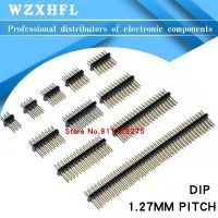 10PCS 1.27mm Double Row Male Pin Header Connector 1.27 Pinheader Through Holes PCB Strip Socket 2*3/4/5/6/7/8/10/12/15/20/40p WATTY Electronics