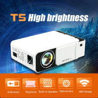 ใหม่ AUN T5โปรเจคเตอร์แบบพกพาบ้าน1080p HD มินิข้ามพรมแดน LED โปรเจคเตอร์ขนาดเล็ก