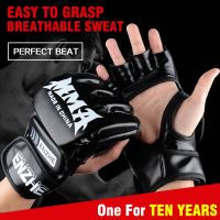 【JH】 MMA Gloves Half Muay Thai Grappling Sparring Boxing Training Kickboxing TKD Martial