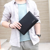 Fashion Leather Solid Color Waterproof Mens Purse Handbag Bolso Hombre Clutch Luxury Brand Bag Sacoche Homme Portemonnee