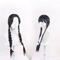 【DT】hot！ Addams Wig Have Bangs Braids Hair Resistant Synthetic Wigs for