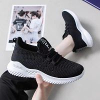 Ready Stock Women Korean Sneakers Thick-soled Comfortable Casual White Shoes Fashion Wild Tide Lace-up Sport Shoes