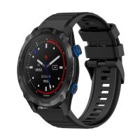 สำหรับ Garmin Descent MK 2i สายนาฬิกาข้อมือเนื้อซิลิโคนแนวนอน26มม. พร้อมอุปกรณ์กำจัด (สีดำ)