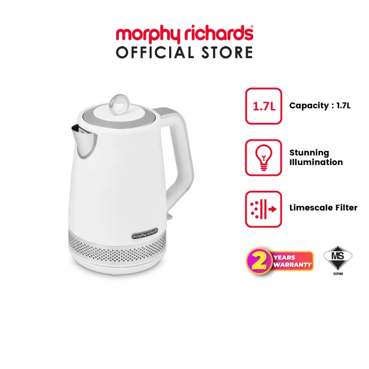 Morphy Richards 1.7L Illumination Jug Kettle (White) 108021 Lazada