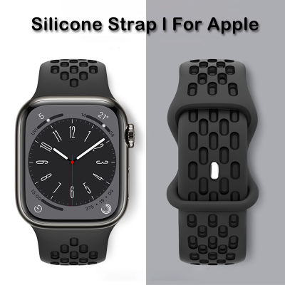 สายนาฬิกาซิลิโคนแนวสปอร์ตสองสีสำหรับนาฬิกา Apple Ultra 49มม. 45มม. 41มม. 44มม. 40มม. สำหรับ Iwatch Series 9 8 SE 7 6 5 4 3 (ไม่มีนาฬิกา)