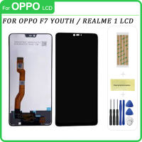 6.0 จอแอลซีดีสำหรับ Oppo F7 Youth / Realme 1จอ LCD แบบดั้งเดิมจอภาพแบบสัมผัสหน้าจอประกอบ Digitizer ทดแทน