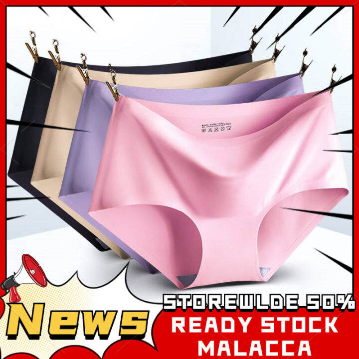 top MALAYSIA Women Fashion Ice Silk Style Underwear Women Sexy Ladies