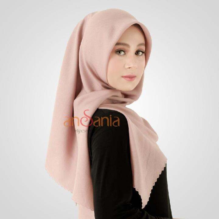 BISA COD-TERBARU Kerudung Segiempat Ansania Shinar Lasercut Jilbab Segi ...