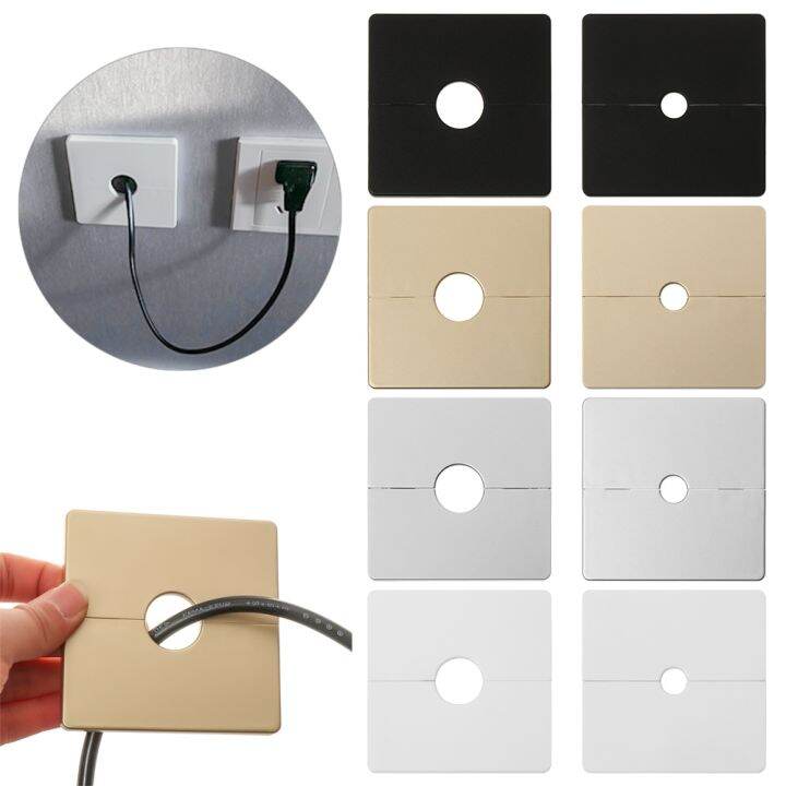 Plastic Wall Wire Hole Cover Reserved Drill Hole Panel Decor Separable