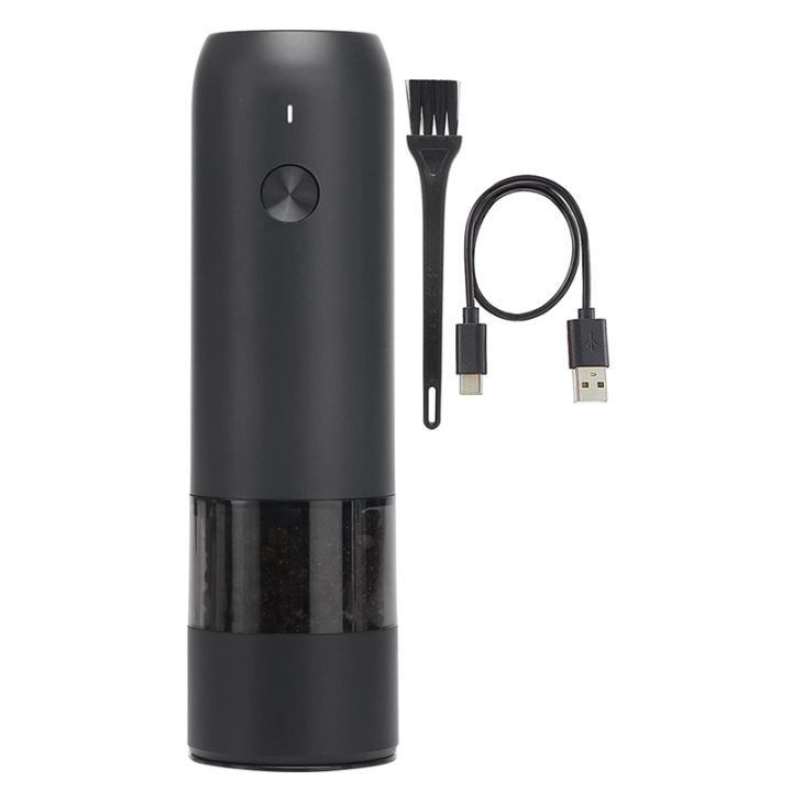 Electric Salt and Pepper Grinder Set USB Rechargeable - USB Type-C Cable,  LED Li