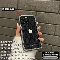 xrบอดี้14pro Apple xr ดัดแปลง 13pro สุดยอดเคสโทรศัพท์มือถือรวมทุกอย่างฟิล์มเลนส์กระจกเหลวพร้อมตาข่ายกันฝุ่น xr ดัดแปลง 14pro