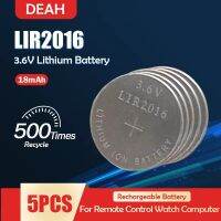 ลิเธียมไอออนแบบชาร์จไฟได้5ชิ้น LIR2016 LIR 2016 3.6V สำหรับนาฬิการีโมทคอนโทรลปุ่มของเล่นเปลี่ยน LM2016 CR2016