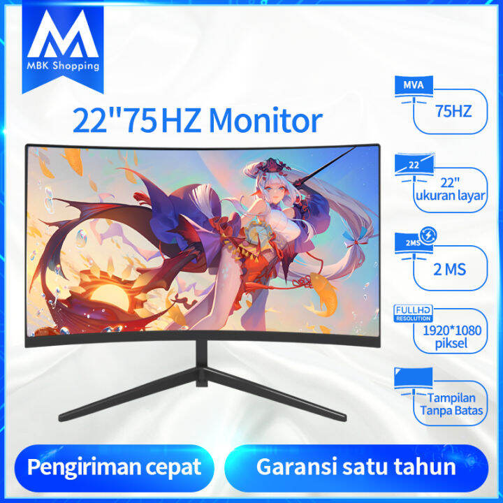 MIIGO Monitor komputer dengan resolusi tinggi lengkung ultratipis 22