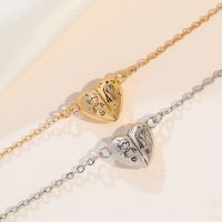 JWER 2023 New Magnetic Boys Girls Heart Necklace For Women Charm Valentine 39;s Day For Couple Necklace Lovers Wedding Party Gift