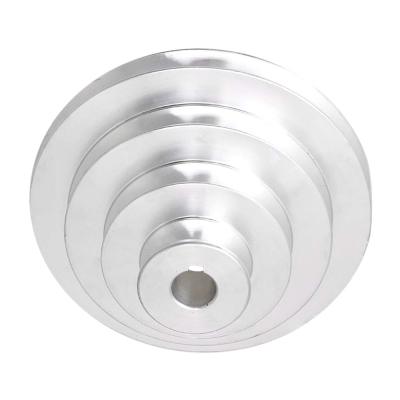 41mm to 130mm Outer Dia 16mm Bore Aluminum A Type 4 Step Pagoda Pulley Wheel for V-Belt Timing Belt