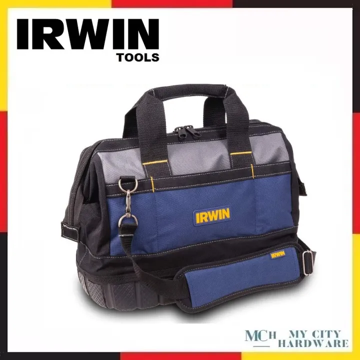 IRWIN 1868231 16'' / 400mm Professional Tool Bag With Rubber Base Lazada