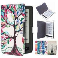 GLIGLE Print Case for Pocketbook 614/614 Plus/615/624/625/626Touch Lux2 PU Leather Ebook Cover ShellCases Covers