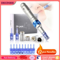 Dr Pen Ultima ปากกา A6 Microneedling Microneedle Electric Derma ปากกาอัตโนมัติเครื่องมือครีมแต่งหน้าเสริมสวยด้วยตลับเข็ม12ชิ้น