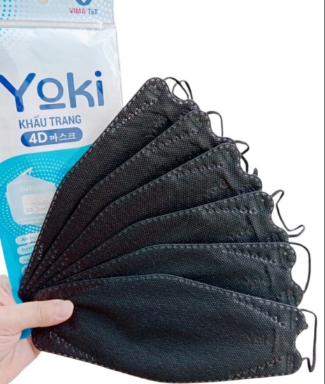 Gói 6 cái khẩu trang 4d yoki mask - chống bụi pm2.5 kháng khuẩn virus - ảnh sản phẩm 2