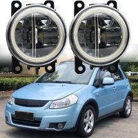 2PCS Car Fog Light LED Angel Eye DRL Daytime Running Lamp H11 For Suzuki SX4 (EY GY) 2006 2007 2008 2009 2010 2011 2012 2013