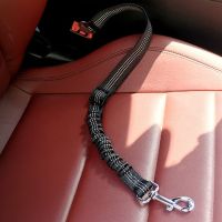 Pet Supplies Reflective Nylon Retractable Elastic Dog Seat Belt Pitbull Puppy Vehicle Car Safety Lever Auto Traction Rope Leash Collars