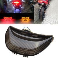 Motosikal ไฟไฟจอดไฟท้าย LED Brek dengan Isyarat Turn Bersepadu Asap untuk Honda CBR 600 1000 RR Fireblade