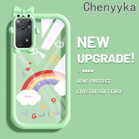 เคส Chenyyka สำหรับ Xiaomi Redmi Note 11 Pro Note 5G 11e Pro เคสแฟชั่นขอให้โชคดี Little Monster Bknot ปลอกนิ่มกันรอยขีดข่วนทนต่อการขัดถูเคสโทรศัพท์โปร่งใสฝาครอบป้องกันเลนส์กล้องถ่ายรูป TPU ซิลิกาเจล