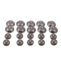 Buttons Button Metal Coat Sewing Replacement Decorative Silver Vintage Alloy Clothes Halloween Suit Set Clothing Shirt Retro