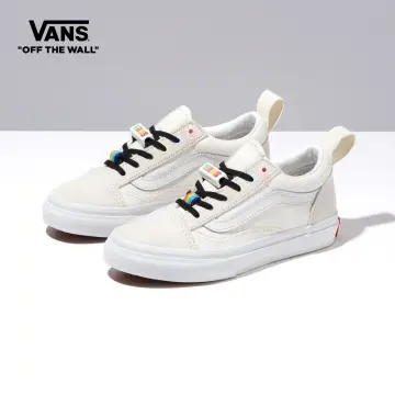 White vans hot sale leather laces