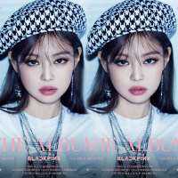 Celebrity Jennie Beret Ladies Houndstooth Casual British Flat Top Hat Elegant Wool Without Eaves Painter Hats