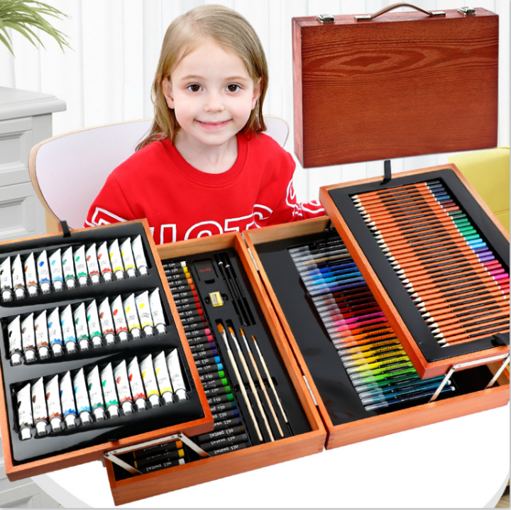 MOONLIGHTPortable Deluxe Art Set Color Pen Painting Crayons Drawing