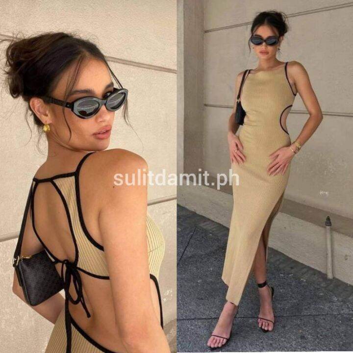 KELSEY KNITTED SEXY DRESS Lazada PH