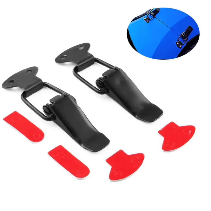 2 Set Car Bumper Security Hook Lock Clips Universal Quick Release Hook