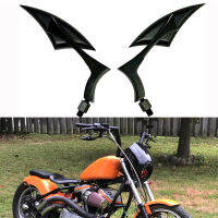 BlackChrome Spear Blade Side Mirrors Aluminum Custom Triangle Motorcycle Mirros 8MM 10MM For Harley Cruiser Chopper