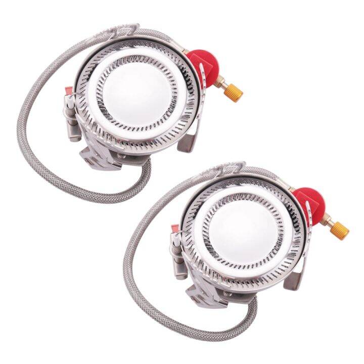 2X Outdoor Double Ring Gas Stove Camping Gas Burner Folding Electronic