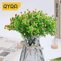 【DT】 hot  Artificial Plastic Plants Christmas Decoration Artificial Plant Ferns Simulation Plant Plastic Artificial Leaves Flowers Decor