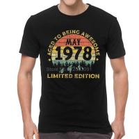 Legends Are Born In May 1978 Aged T-Shirts Men Novelty T Shirts Short Sleeve Awesome 43Nd Birthday Gift Tshirts Cotton Tees Top