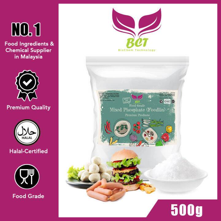 Mixed Phosphate (Foodlin)/ 混合磷酸盐 500G (Food Grade) Binding agent for