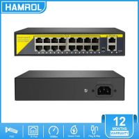 Hamrol POE Switch 48V with 8 100Mbps Ports IEEE 802.3 af/at ethernet switch Suitable for IP camera/Wireless AP/POE camera