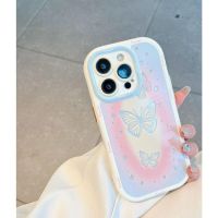 [Okso] เคสโทรศัพท์มือถือคู่รัก แบบนิ่ม กันกระแทก ลายการ์ตูนผีเสื้อ สําหรับ OPPO Reno9 Reno8 Reno7pro reno6 5 R17