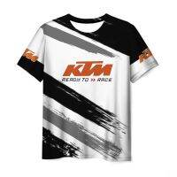 2021Summer Fashion Mens T-shirt 3D Printed Motorcycle Short-sleeved T-shirt Suitable For Ktm Off-road Motorcycle Riding Clothes