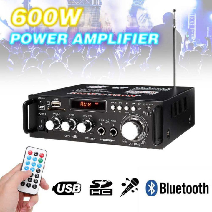 Taffware Bluetooth EQ Audio Amplifier Home Theater FM 600W - BT-298A Hit
