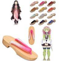 Anime Kimetsu no Yaiba Demon Slayer Cosplay Shoes Wooden Clogs Kanroji Mitsuri Kamado Nezuko Agatsuma Zenitsu Kochou Shinobu