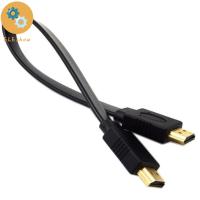 DOUBLEL 0.3ม./0.5ม./1ม./1.5ม ความละเอียดสูง สายเคเบิล HDMI สายเชื่อมต่อกัน สายทีวี สายเคเบิลแบน ตัวผู้-ตัวผู้ สายสำหรับเครื่องเสียง สายทีวี HD สาย HDMI แบน สายเคเบิลที่รองรับ HDMI