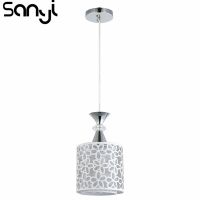 Modern Night Light Chandelier Droplight Iron+Crystal Hanging Lamp for Bedroom E27 Lamp Head Ceiling Lamp Hanging Wire Adjustable