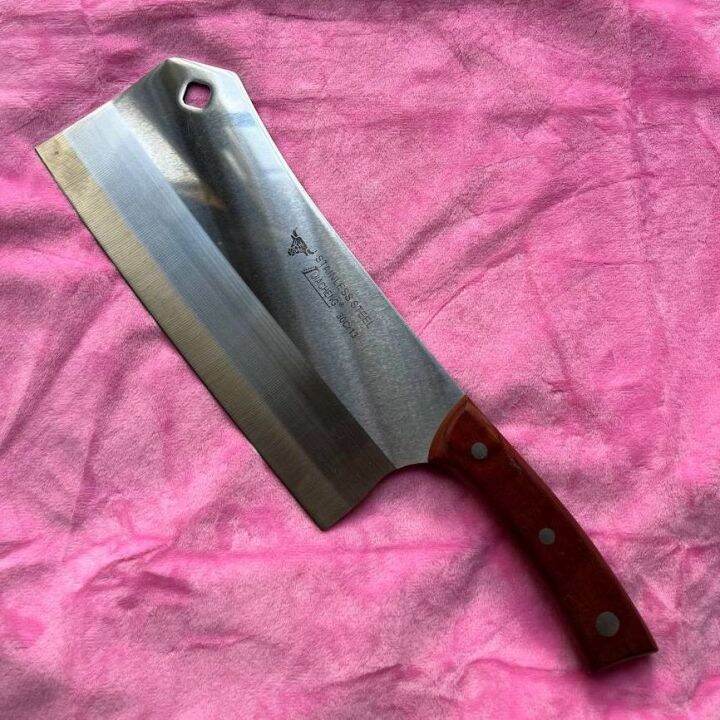 Ergonomic Stainless 10" Kitchen Butcher Cleaver Knife Legit Full Tang 30Cr13 Lazada PH