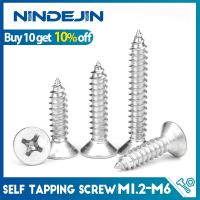 Cross Flat Head Self-tapping Screws M1.2 M1.4 M1.7 M2 M2.3 M2.6 M3 M3.5 M4 M5 M6 Stainless Steel Phillips Screws Furniture Screw Fasteners