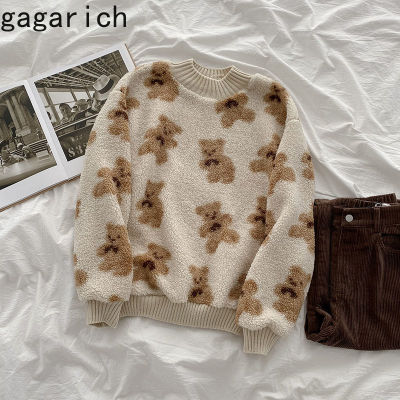 Gagarich Fall Sweaters For Women  Korea Early Autumn Ladies Milk Personality Print Long-Sleeved Loose Lamb Wool Pullover