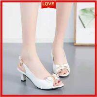 LQVE Womens Shoes 2020 New Buckle Pumps Bow Peep-toe Sandals 蝴蝶结仙女高跟凉鞋A123 A123